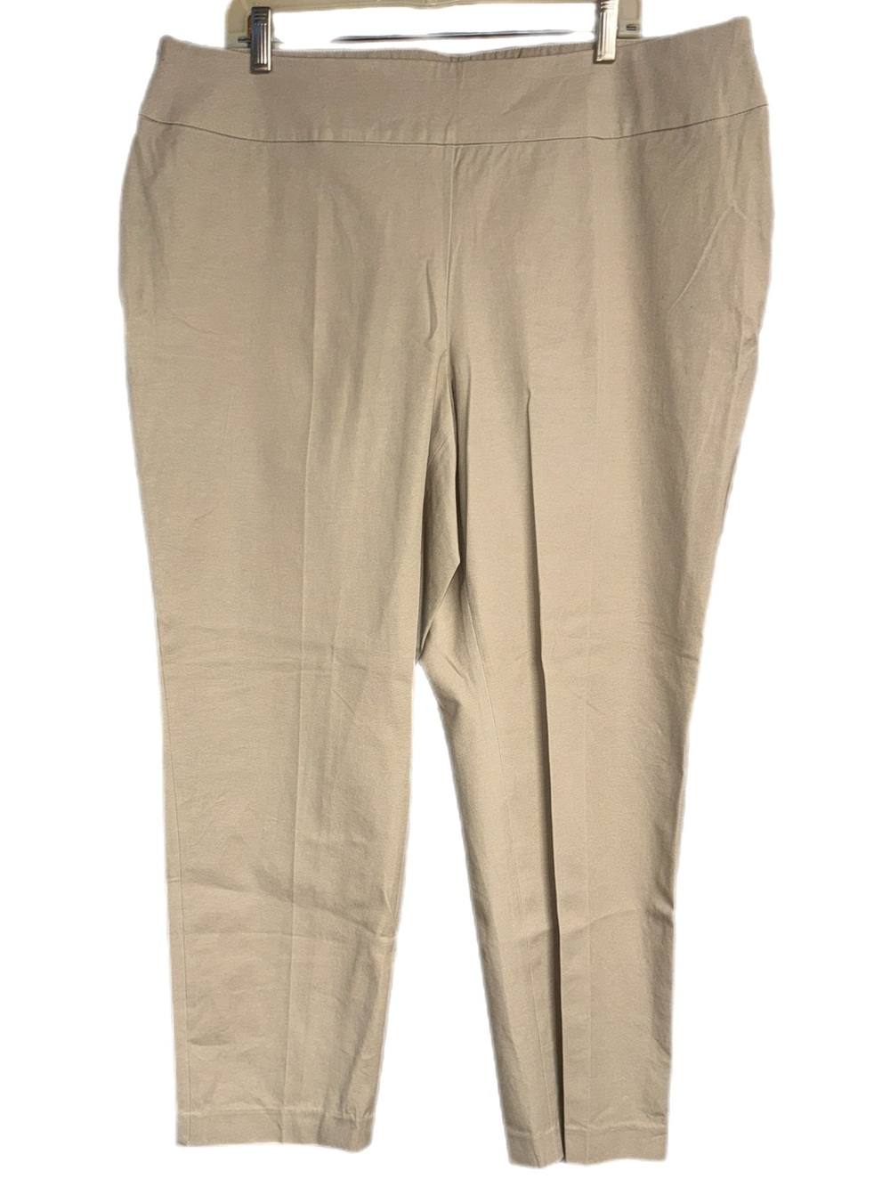 Crown & Ivy - Khaki Stretch Pants -‎ Classic Straight Leg  - Size 20W